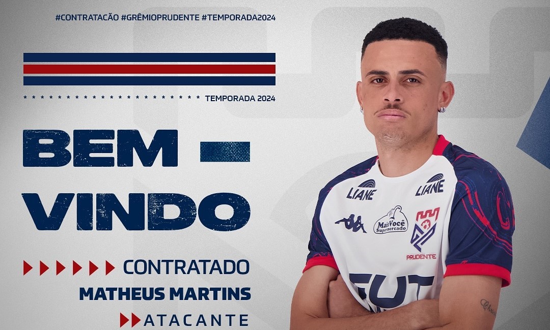 Matheus Martins passa a integrar o elenco do time para disputar a Copa Paulista |